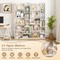 Costway 1/2 PCS 6-tier Bookshelf Tall Display Shelf with 11 Open Shelves 2 Anti-tipping Kits Black/Natural/White